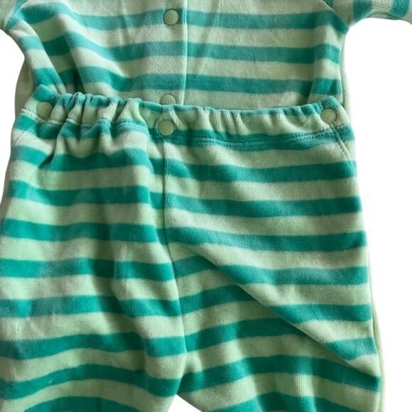 Chicco New Green Striped Bear Sleeper Size 3 Months - Picture 5 of 8